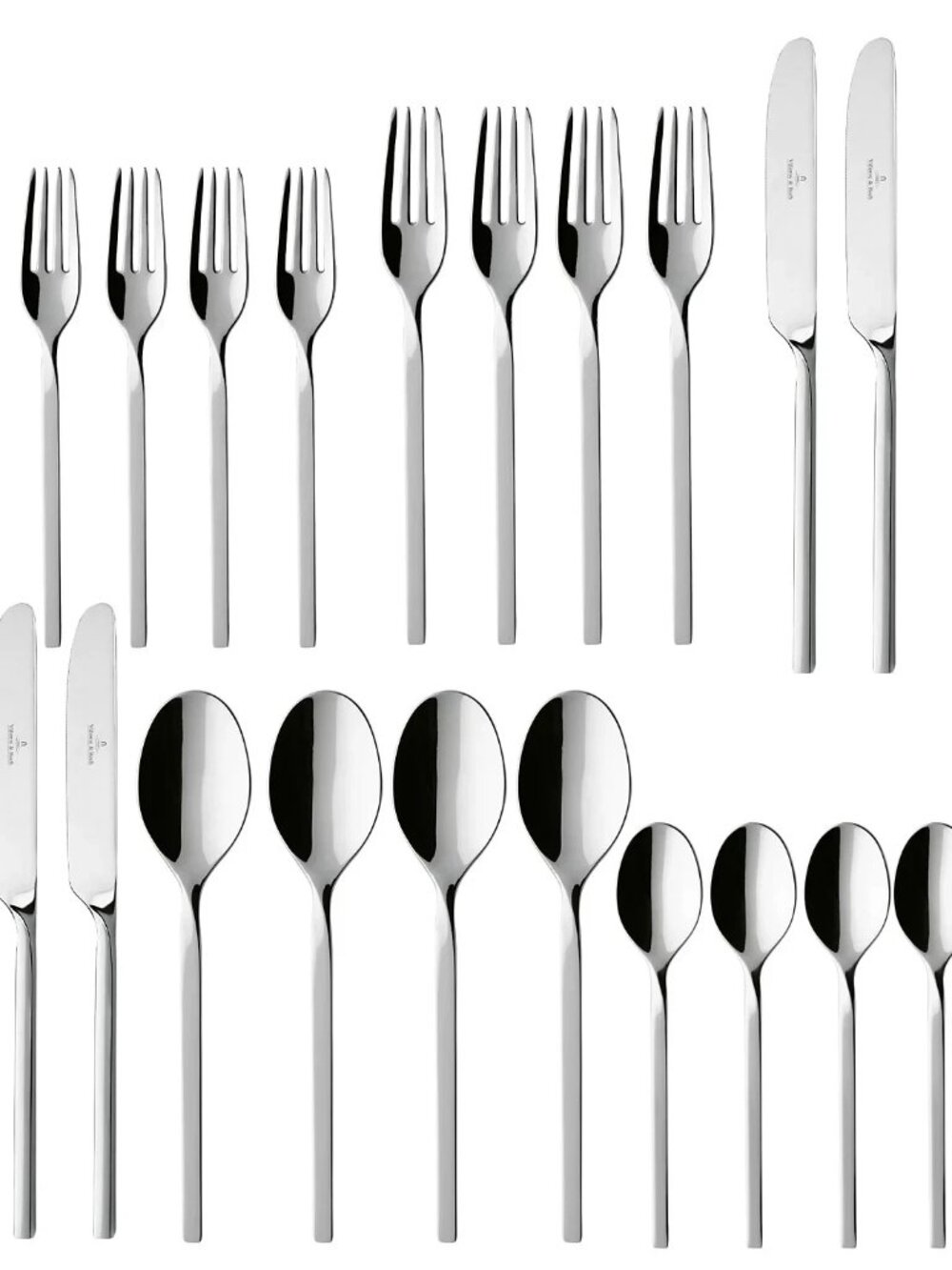 Villeroy & Boch New Wave 20-Piece Stainless Steel Flatware Set–Service for 4
